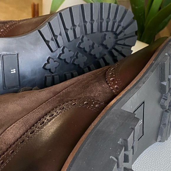 MASSIMO MATTEO Mixed Media Wingtip Suede Hiker Boots Size 11